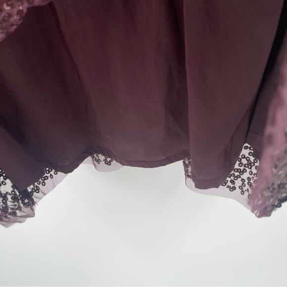 FRENCH CONNECTION Dress Size 4 Emille Sparkle Long Sleeve Sequin Sheath Brown - Picture 12 of 15